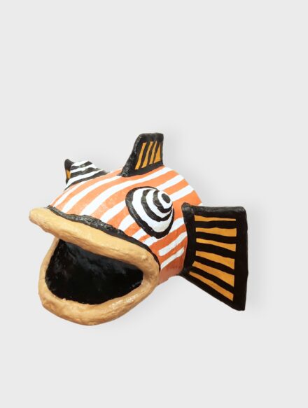 Escultura de parede cabeça de peixe (P) [AMZ]