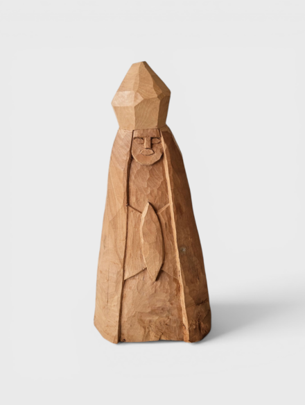 Nossa Senhora Esculpida em Madeira 30cm {LB}