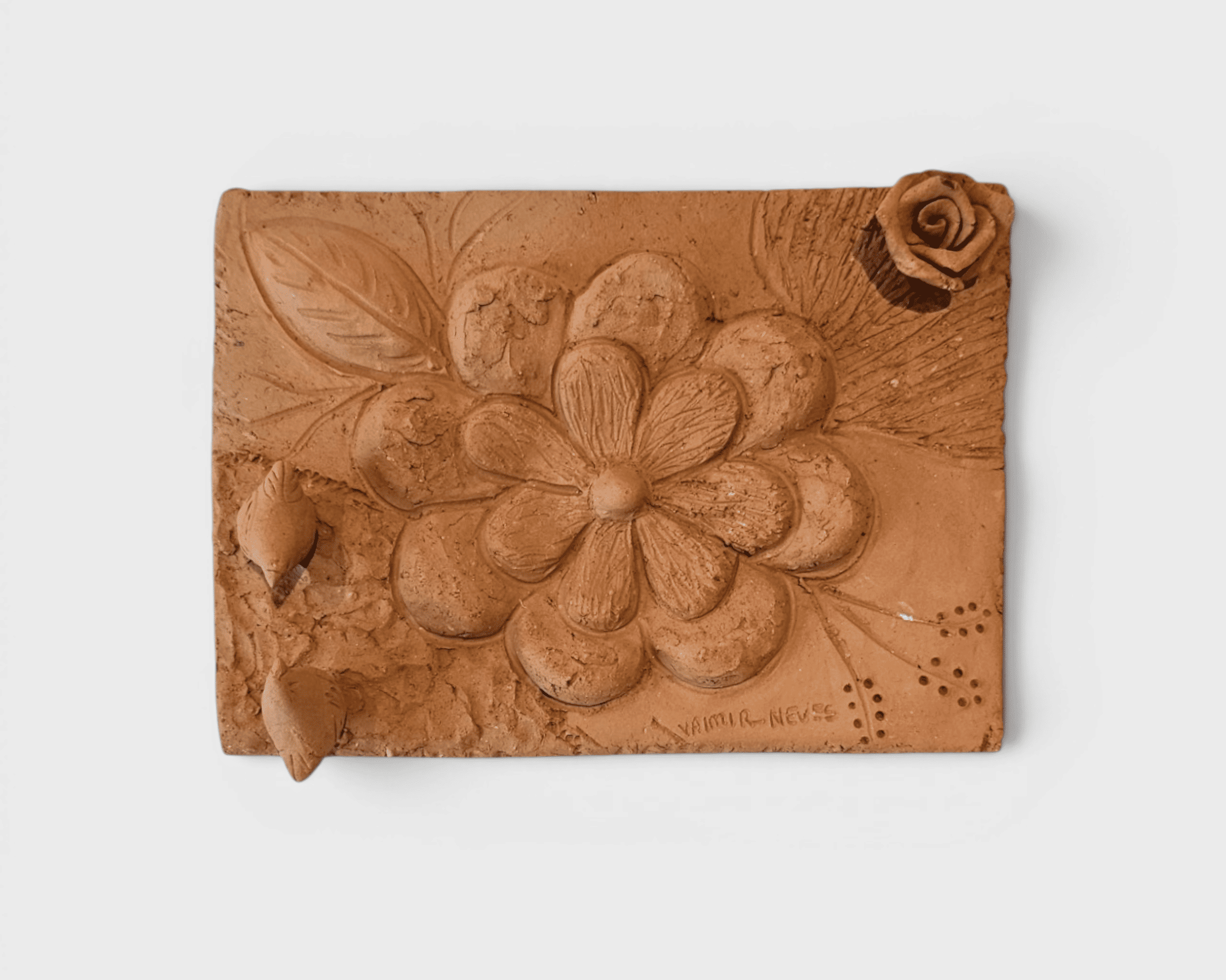 Quadro Flor com pássaros {VN}